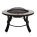 30in Fire Pit Garden BBQ Table Fireplace Heater Brazier with Rain cover